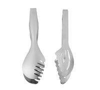 2 Pièces Pinces Alimentaires en Acier Inoxydable Argenté | Portable, Antiadhésif et Verrouillable, pour Activités Extérieures, Service de Fruits de Mer, Salade et Grillades