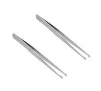 2 Pièces Pinces Antistatiques de Précision en Acier Inoxydable | Haute Élasticité, Non Magnétiques, Portables, pour Timbres et Travaux Minutieux