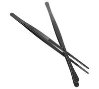 2 Pièces Pinces Cuisine Lot de Set, en Acier Inoxydable, Noires | Précision Dressage Grill, Prise Confortable, Outil Polyvalent, Usage la Cuisine et Barbecue