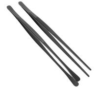 2 Pièces Pinces Cuisine Noires, en Acier Inoxydable, Lot de Set | Barbecue Extérieur et Dressage des Plats, Maniement Précis, Usage Polyvalent Cuisine, Service