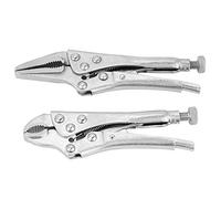 2 pièces pinces-étau, ensemble de pinces-étaux, pinces à étau, ensemble d'outils, nez long, bouche rectifiée, mâchoire droite, pince de verrouillage, outils à main