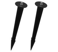2 Pièces Piquets de Lampe de Sol en Aluminium Noir | Compatibilité, Raccord Facile, pour Lampes de Chemin et Projecteurs, Remplacement de Piquets Cassés