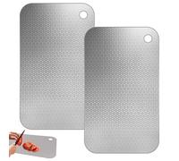 2 Pièces Planche à Découper en Titane 23.5x14.5 cm Titanium Cutting Board | Planche a Decouper en Inox, Planches Titane Cuisine pour Viande, Fruits et Légumes