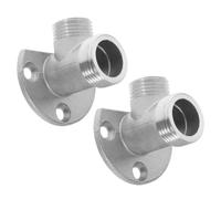 2 Pièces Plaque de Conversion de Robinet Cuivre Argenté | Installation DIY Facile, Support Fiable, Compatible Nombreux Mitigeurs de Exposés, Usage Extérieur