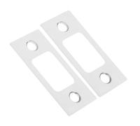 2 Pièces Plaque de Gâche D'angle en Acier Inoxydable | Corps de Serrure à Mortaise et Porte en Bois, Usage Maison Bureau, Finition Blanc
