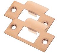 2 Pièces Plaque de Gâche du Pêne Dormant 1-5/8 Pouces | Kit de Renforcement de Porte, Gache Portillon, Remplisseur de Gâche de Porte, pour Réparation et Mise à Niveau
