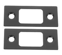 2 Pièces Plaque de Gâche du Pêne Dormant en Acier Inoxydable Noir | Installation Rapide, Usage pour Portes Extérieures, Améliore L’apparence, Résiste à L’usure