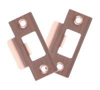 2 pièces Plaque de Gâche en Acier Inoxydable pour Pêne dormant | Design en T, Finition Lisse ou Antique, Installation Facile, Vis et Boîtier Inclus pour Maison