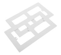 2 Pièces Plaque de Recouvrement de Prise Blanche PC | Cache Discret pour Zones de Commutateur, Format 86, Design Élargi, Installation Simple, Finition Blanche