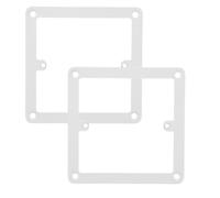 2 Pièces Plaque D'interrupteur en Acier Inoxydable 86x86mm | Adaptateur de Plaque Murale Blanc, Compatible Boîtes Encastrées, pour Bricoleurs et Électriciens