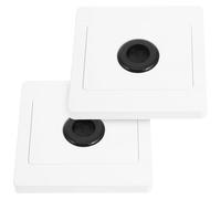2 Pièces Plaque Murale avec Trou Passe-fil, Panneau Vierge ABS | Installation sans Outil, Gestion Ordonnée des Câbles Ethernet et Haut-parleurs, Finition Discrète pour Home Cinéma ou Espaces