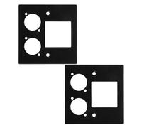 2 Pièces Plaque Murale Multimédia Type 86 2 Modules 1 Module Carré | Design Professionnel Brossé, Protège les Débris, pour Intégrateurs Système et Configurations Audio