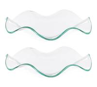 2 Pièces Plat en Verre Galet Diffuseur Huile Essentielle Rond | Verre Transparent, Coupelle pour Huiles Essentielles, Accessoires pour Lampes à Parfum, Spa