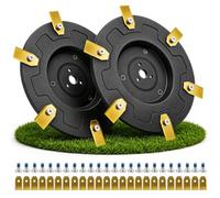 2 Pièces Plateau de Coupe pour Mammotion | LUBA 1 AWD & LUBA 2 AWD, 24 Lames + 24 Vis de Fixation, Disque de Coupe pour Tondeuse Robot, Plateau Rotatif