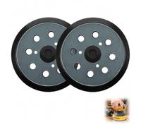 2 Pieces Plateau de Ponçage 125 mm Patin Ponceuse pour Makita BO5010, 5030, 5031, 5041, DeWalt DW420, DW421, Disque 8 Trous Excentrique Auto-Agrippant pour Bois Métal Remplacement Universel