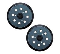 2 Pièces Plateau Ponceuse 8 Trous 125 mm Compatible avec Makita BO5010 BO5030 BO5031 BO5041 DeWalt DW420 DW421, Plateau Ponçage Velcro pour Ponceuse Excentrique Disque Support Résistant Polyuréthane