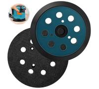 2 Pièces Plateau Ponceuse, Plateau de Poncage 125mm, Plateau de PonçAge 8 Trous 125mm, pour MAKITA BO5031 M9204 BO5021 BO5041 pour DEWALT 151281-08 DW4388 Porter Cable 390-390K Ponceuse Excentrique