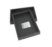 2 Pièces Plateaux de Pots de Fleurs en Résine Rectangulaires, Profonds | Fond Plat, Collecte D'eau, pour Bonsaï et Succulentes, Usage Intérieur Bureau, Lot de 2