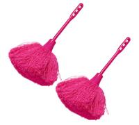 2 Pièces Plumeau Synthétique Rose à Main, Réutilisable, Fibre