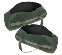 2 pièces Pochette à Outils Robuste Grosse Ouverte en Toile Coton | Rangement Compact et Résistant à L’Usure, Coloris Vert, pour Couteau Utilitaire, Clés et Atelier Domestique