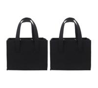2 Pièces Pochette à Vin en Feutre Noire à Compartiments | Poignée Portable, Structure Multi-grille, Ne Se Déforme Pas Facilement