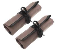 2 Pièces Pochette Enroulable pour Outils en Toile, Multi-Usage | Résistante à L'usure, Facile à Nettoyer, Anti-rayures, Présent Saint-valentin pour Charpentiers et Époux