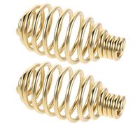 2 Pièces Poignée à Ressort de Rechange pour Poêle, Acier, Or | Design Anticalorique Sûr, Toucher Confortable, Entretien Facile, Repousse la Poussière, pour Poêles à Granulés