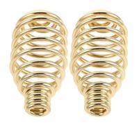 2 Pièces Poignée à Ressort pour Poêle à Bois et Gril, Acier Or | Surface Lisse, Résistante à Chaleur, Anti-poussière, Élasticité, pour Poêles à Bois et Grils