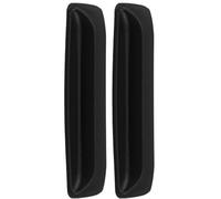 2 pièces Poignée Adhésive en Plastique Noir pour Meubles et tiroirs | Pose sans Perçage, Retrait sans Abîmer, Style Moderne Minimaliste, Cuisine, Placards et Micro-Ondes