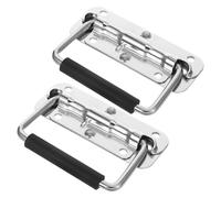 2 Pièces Poignée de Caisse Robuste en Acier Inoxydable, Argenté, pour | Support Renforcé, Prise Facile, Installation Rapide, pour Caisse Aluminium et Road Case, Usage Atelier