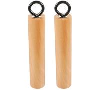2 Pièces Poignée de Casserole en Bois, Longue, Antidérapante | Fer et Acier Inoxydable, Installation Facile, Protection Thermique, pour Fonte, la Cuisine Domestique et Location