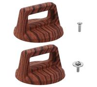 2 pièces Poignée de Couvercle de Casserole Effet Bois en Bakélite vis | Bouton de Remplacement, Prise Confortable et Sûre, pour Couvercles de Poêles et Marmites, Usage Maison