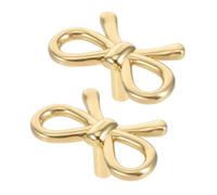 2 pièces Poignée de Meuble Nœud en Laiton, 4,9x3x2,3cm, or | Finition Lisse, Charme Vintage Élégant, pour Tiroirs, Placards et Portes de Commode, Matériel