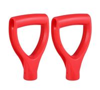 2 Pièces Poignée de Pelle en Plastique Rouge, Forme | Taille Standard, Prise Confortable, Remplacement Facile, Usage Jardinage