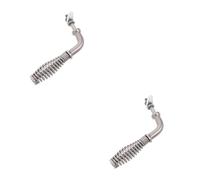 2 Pièces Poignée de Poêle à Ressort en Acier Inoxydable | Remplacement Classique, Installation Simple, Protection la Chaleur, Compatible Poêle à Bois et Écrans