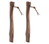 2 pièces Poignée de Remplacement en Bois pour Mini Hache, Prise sûre | Bois Café, Surface Lisse Bien Polie, Installation Rapide, pour Bushcraft, Jardinage, Randonneurs et Campeurs