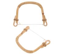 2 Pièces Poignée de Théière Amovible en Bois Tressé U | Style Rustique Japonerie, Prise Sûre et Froide, pour Lugs de Bouilloire, Distance 11 à 13cm