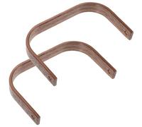 2 Pièces Poignée de Théière en Bois, Résistante à Chaleur, pour | Anse Ergonomique Couleur Café, Surface Lisse sans Bavure, Protection les Brûlures, Remplacement Pratique pour Bouilloire