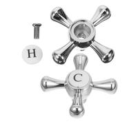 2 Pièces Poignée en Métallique pour Robinet, Remplacement Évier | Alliage Argenté, Commande Manuelle, Ouverture Rapide, Fermeture Étanche, Finition Anti-Traces, Usage, la Cuisine ou Extérieur