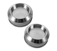 2 Pièces Poignée Ronde Coulissante, Acier Inoxydable | Double Face, Finition Brossée Argenté, Kit Complet, Remplacement Rapide, pour Cabine et Rénovation