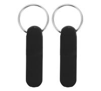 2 Pièces Poinçon à Cigares Porte-clés en Cuir, Compact Noir, Métal | Outil de Poche pour Cigares, Caoutchouc et Métal, Usage Mobile, Finition Élégante, Accessoire pour Fumeurs