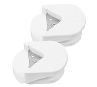 2 Pièces Poinçon à Coins Arrondis R4, Sécurité | Lame de Précision Guide Rail, Coque Plastique ABS Blanc, Base de Collecte Intégrée, Finition Lisse et Propre