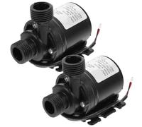 2 Pièces Pompe à Eau sans Balais Submersible 800l/h | Plastique Noir, Fonctionnement Silencieux sans Étincelle, Faible Consommation, Installation Immergée pour Eau