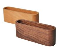 2 Pièces Porte-Cartes De Visite En Bois De Hêtre, Bois Porte Cartes De Visite Élégant, Support De Cartes De Visite En Bois, Pour Carte D'affaires Présentoir De Bureau Comptoir Carte De Nom