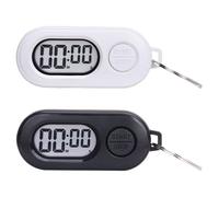 2 Pièces Porte-clés Chronomètre Compte À Rebours, Porte-clés Chronomètre De Sport Portable, Horloge Numérique Portable À Écran LCD Pour Aire De Jeux, Salle De ntraînement, Coaching, Activités