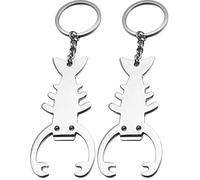 2 Pièces Porte-clés Décapsuleur Homard en Métal, Mousqueton Chic | Porte-clés Créatif, Forme Homard, Ouverture des Capsules, pour Clés, Camping et Barbecue