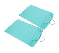 2 Pièces Porte-documents A5 Vert en Plastique avec Crochet Suspendu | Panneau Rigide Vertical, Pinces Multicouches Élastiques, Maintien Sûr des Feuilles, Accessoire Pratique pour Infirmiers