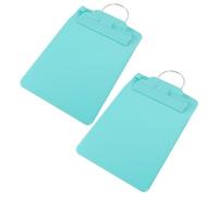 2 Pièces Porte-documents Médical A5 en Plastique Vert avec Crochet | Fixation sans Mains, Conception Verticale Peu Encombrante, Clips Multicouches Élastiques, Panneau Rigide pour Dossiers