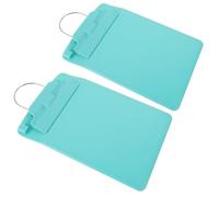 2 Pièces Porte-dossiers Médicaux A5 en Plastique Vert avec Crochet | Pinces Multicouches Élastiques, Panneau Rigide Vertical, Accès Rapide aux Feuilles de Soins Services Hospitaliers