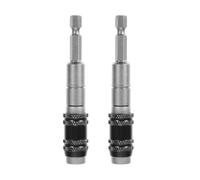 2 Pièces Porte-embout Magnétique Acier 6,35mm, Rallonge à 20° | Compatible Perceuse Manuelle, Tournevis Électrique et Manuel, Poignée Hexagonale, Finition Noire, Usage Atelier